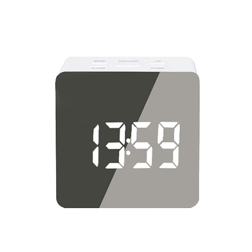 Digitaler Wecker LED-Spiegeluhr Großes LCD-Display