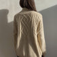 Überdimensionierter gestrickter Wolle Pullover für Frauen / dick warm gestrickter Pullover / Rollkragen solide Langarm