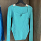 Frauen Quadratischer Kragen Langarm Pullover, gestrickter Pullover Frühling / Sommer