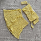 Handgestricktes Sommer Strandkleid-Set, zweiteiliges Set mit aushöhlen Crop Top Minirock