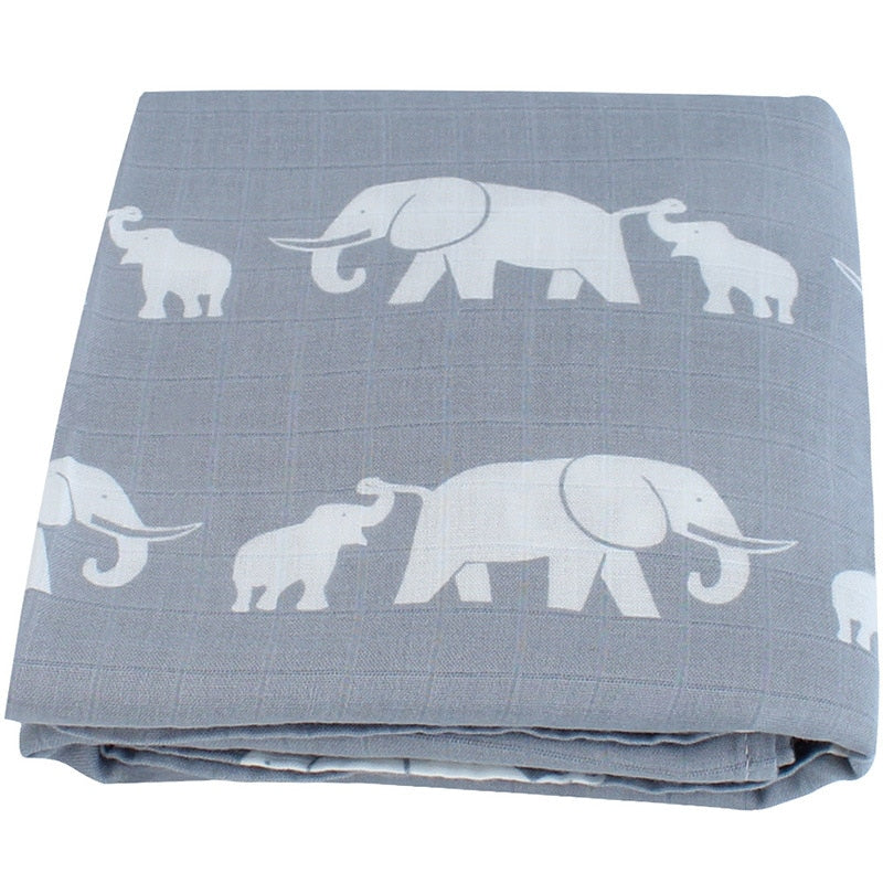 120x120cm 70% Bambus + 30% Baumwolle Babydecken für Neugeborene,  Wickeldecke für Baby