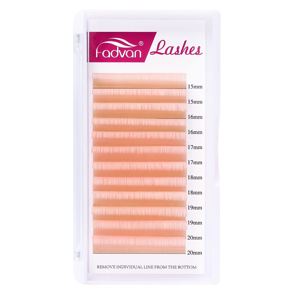 Farbige Wimpernverlängerung Rot/Grün/Blau/Braun/Lila, Bunte Auto Blooming Make-up Wimpernverlängerung 15-20 mm lang