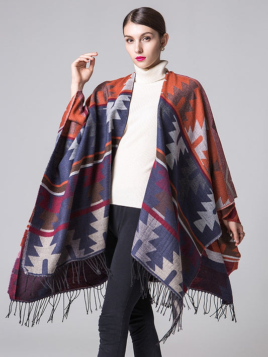 Nachahmung Kaschmir Damen, Schal Winter Warme Schal Wrap Bequeme Weibliche Gestrickte Dicke Decke