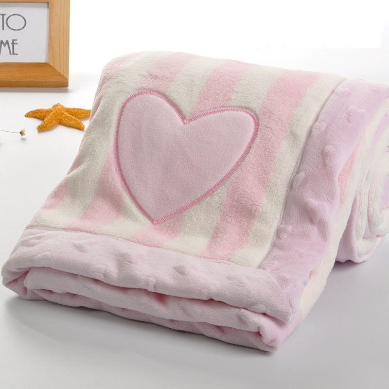 Babydecken Neugeborenes Doppelstöckige Warme Flanelldecke