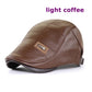Herren Top Level Leder Newsboy Cap, Winter Herbst Warme Schiebermützen, Vintage Man Boinas Gatsby Hüte