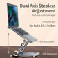 Laptopständer Verstellbarer Notebookständer aus Aluminiumlegierung Kompatibel mit 10-17-Zoll-Laptops