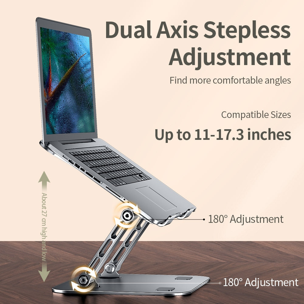 Laptopständer Verstellbarer Notebookständer aus Aluminiumlegierung Kompatibel mit 10-17-Zoll-Laptops