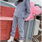 Damen Casual zweiteiler elegant Hoodie Sweatshirt und Harajuku, A-Linie Röcke mit fronttasche Anzug