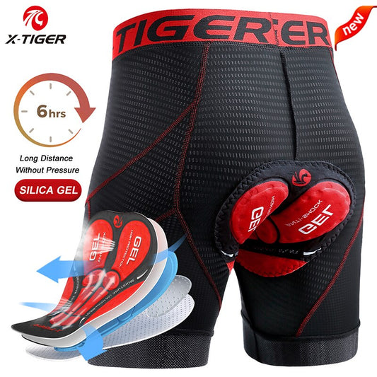X-TIGER Atmungsaktive Mesh Fahrrad-Shorts,  Stoßfeste MTB Bike Shorts