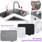Küchen-Silikon-Wasserhahn-Matte, saugfähige Matte, Waschbecken-Spritzschutz, Ablaufkissen, doppelseitige Verwendung