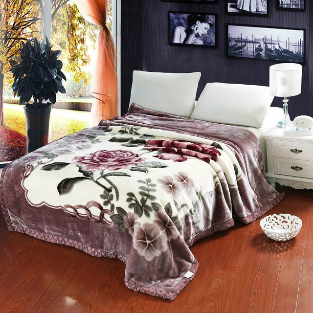 2–6 Kilogramm dicke, warme, flauschige, superweiche Rascheldecken, doppellagige Winter-Nerzdecke, fette Quilts, einzelne Decke in doppelter Größe