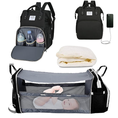 2022 Wickelrücksack, Wickeltasche Multifunktions Große Kapazität, Baby Ruecksack, Wickeltasche Organizer Tasche
