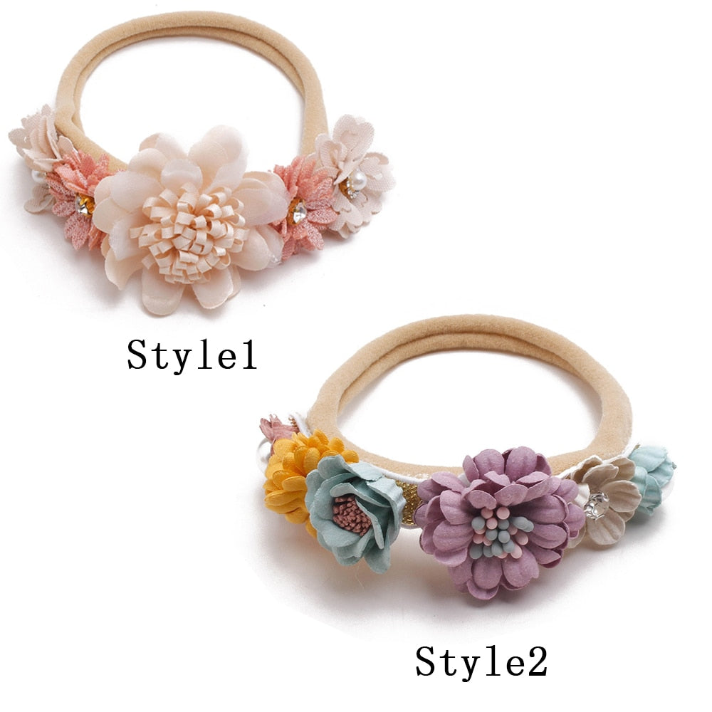 Baby Mädchen Stirnband Nettes Baby elastisches Haarband Neugeborenen Kopf Blume, Kleinkind Stirnband, Kopfbedeckung Kinder Zubehör