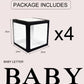 Staraise Transparent Letter A-Z Box Custom Baby Name Balloon Box Girl Boy Baby Shower Decorations Baby 1st Birthday Party Decor
