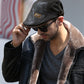 Herren Top Level Leder Newsboy Cap, Winter Herbst Warme Schiebermützen, Vintage Man Boinas Gatsby Hüte