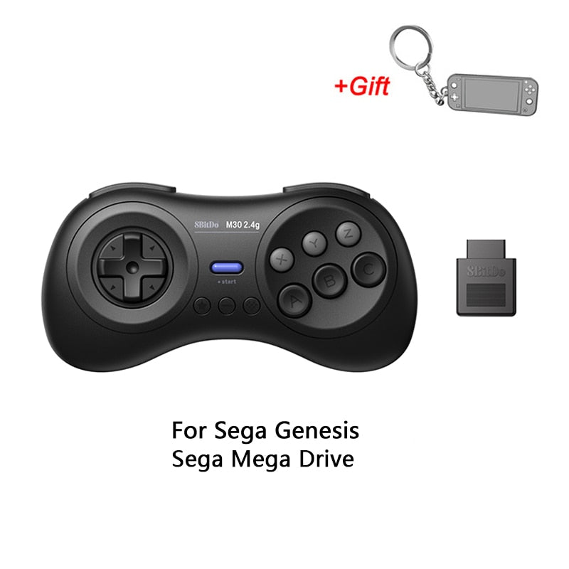 8BitDo M30 2.4G Wireless Gamepad für Sega Genesis/Gega Genesis Mini und Mega Drive/Mini – Sega Genesis Wireless Game Controller