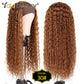 28 Zoll lange Afro Kinky Curly Stirnband Perücken, Synthetische Eis Stirnband Perücke für schwarze Frauen