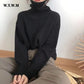 Kaschmir eleganter Rollkragen Damen Pullover weich gestrickt