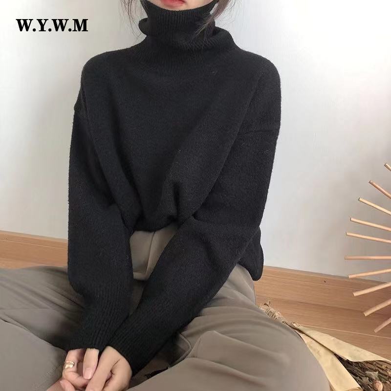 Kaschmir eleganter Rollkragen Damen Pullover weich gestrickt
