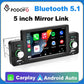 Podofo 5 zoll Auto Radio 1 Din CarPlay, Android Auto Multimedia Player Bluetooth MirrorLink, FM Empfänger für Volkswagen Nissan
