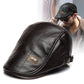 Herren Top Level Leder Newsboy Cap, Winter Herbst Warme Schiebermützen, Vintage Man Boinas Gatsby Hüte
