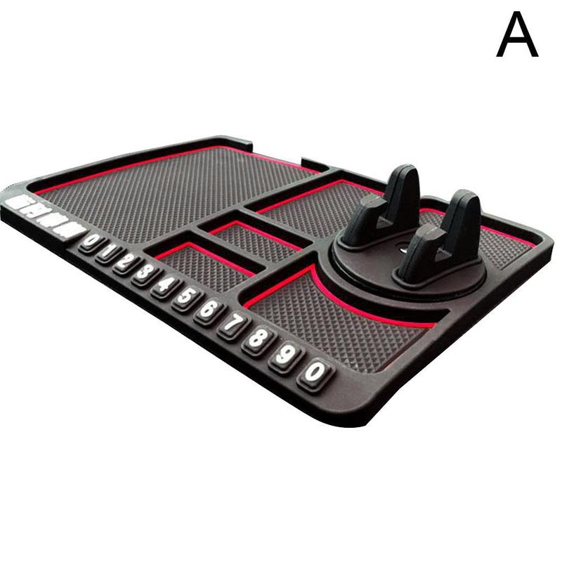 4-in-1-Auto-Anti-Rutsch-Matte, Silikon-Armaturenbrett, klebrige Telefonhalter, Anti-Rutsch Telefon Pad