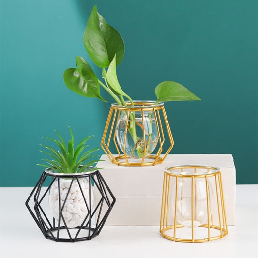 Iron Line Blumenvase, Metall, Pflanzenhalter, moderne Wohnkultur