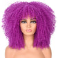 Kurzes Haar Afro Kinky Curly Perücken mit Pony für schwarze Frauen, afrikanische synthetische  Lolita Perücken
