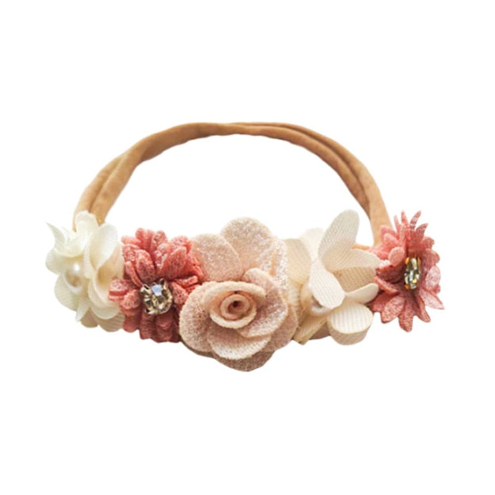 Baby Mädchen Stirnband Nettes Baby elastisches Haarband Neugeborenen Kopf Blume, Kleinkind Stirnband, Kopfbedeckung Kinder Zubehör