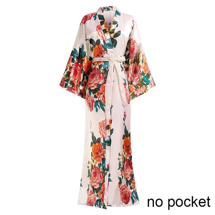 Silky Satin Women Robe Solid Color Kimono Bathrobes Home Dressing Gown Short Nightgown Summer V-Neck Sleepwear Lingerie