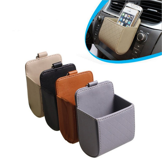 1pc Auto Lagerung Organizer Box, Tasche Air Vent Dashboard, Leder Telefonhalter für Auto