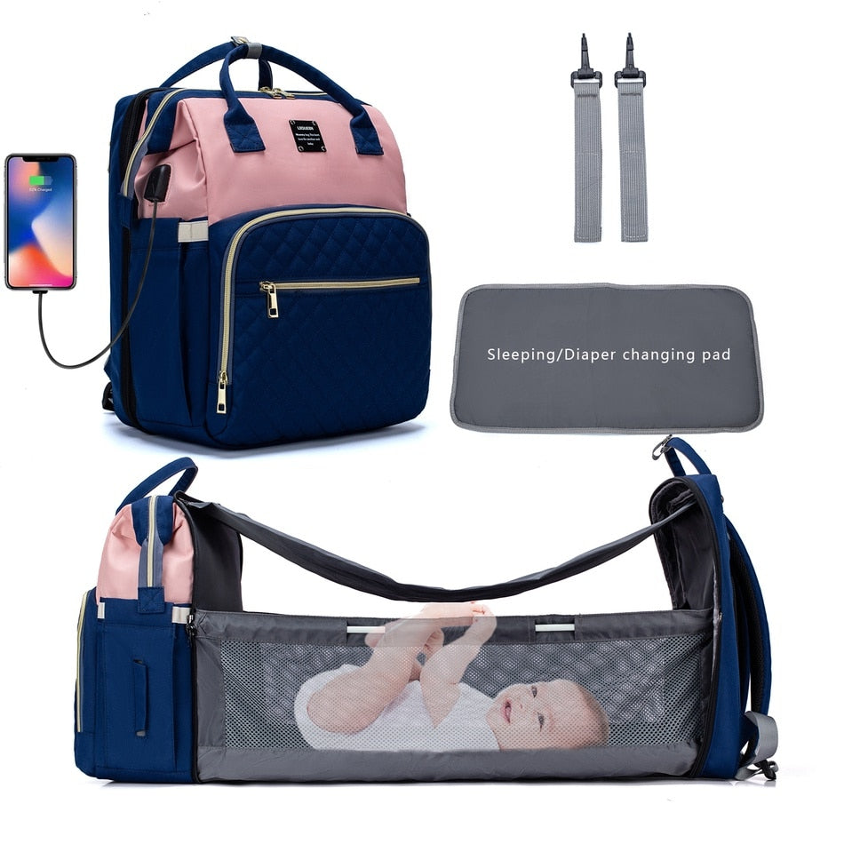 2022 Wickelrücksack, Wickeltasche Multifunktions Große Kapazität, Baby Ruecksack, Wickeltasche Organizer Tasche