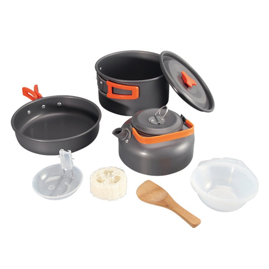 Camping cookware Set, Outdoor-Kochset, Reisegeschirr, Besteck, Utensilien, Wanderpicknick-Set