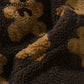 Fleece Fuzzy Kapuzen-Sweatshirt Streetwear, Hip Hop Bear Print Halber Reißverschluss Flauschige Pullover