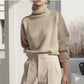 Kaschmir eleganter Rollkragen Damen Pullover weich gestrickt