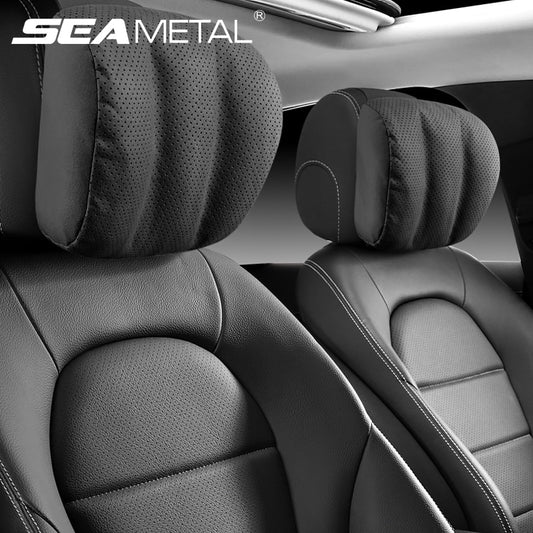 Autositz-Kopfstützenkissen, gebogene Oberfläche, unterstützt ergonomisches Design, automatische Nackenstütze für Reisen, lindert Schmerzen