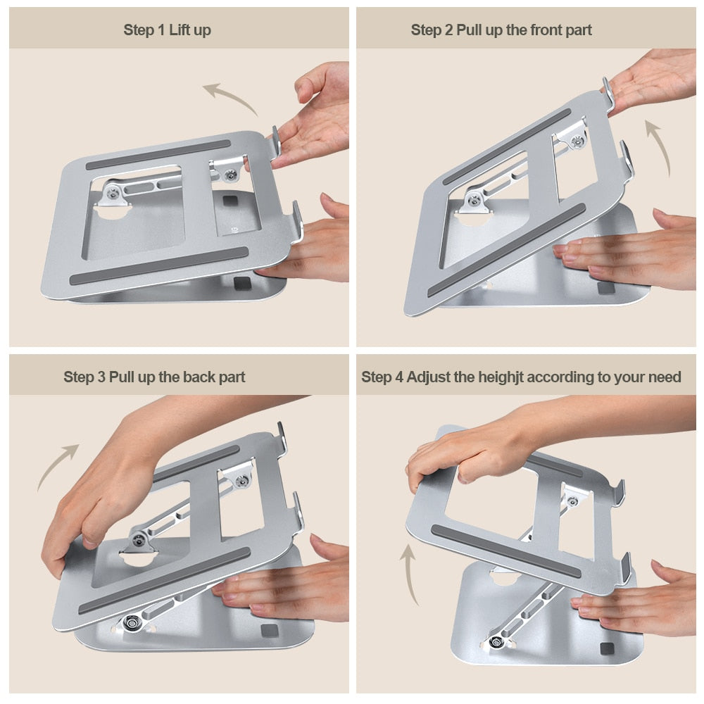 Laptopständer Verstellbarer Notebookständer aus Aluminiumlegierung Kompatibel mit 10-17-Zoll-Laptops