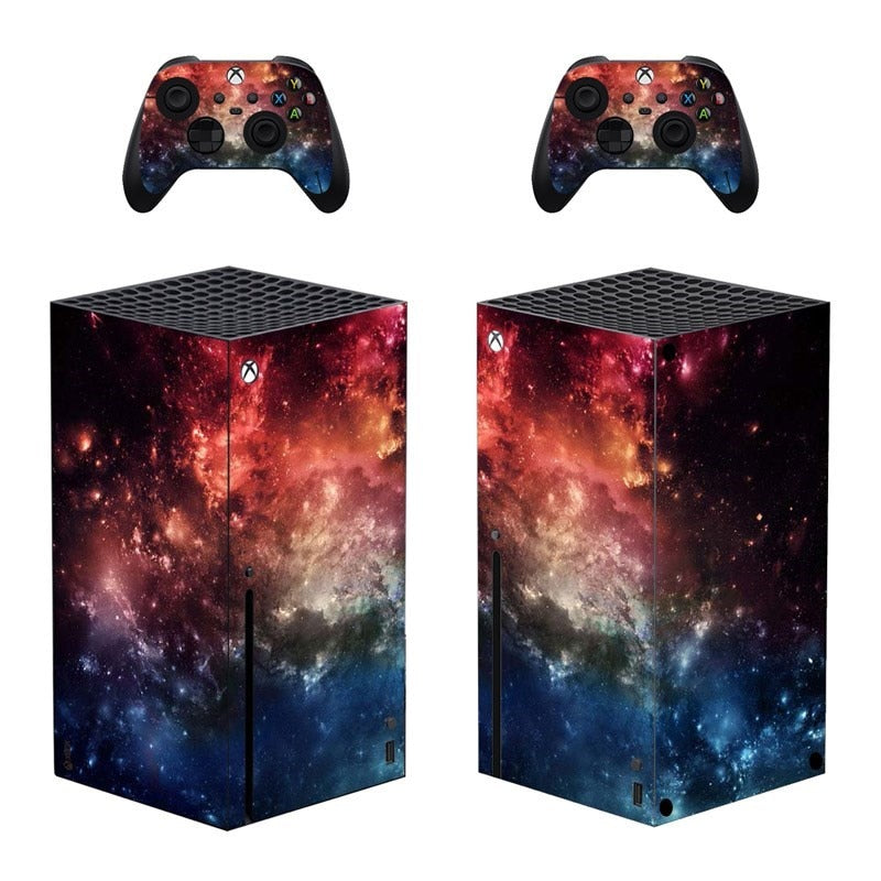 Aufkleber für Xbox Series X, Skin Cover für Xbox Series X, Konsole und 2 Controller