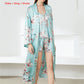 Sexy Damen Satin Kimono Kleid, Robe Anzug Nachtwäsche
