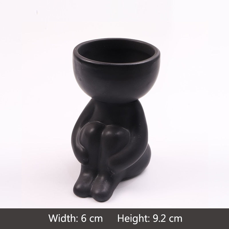 Personalisierter Keramik-Blumentopf, Handgefertigte Handwerkvase für Heimdekoration