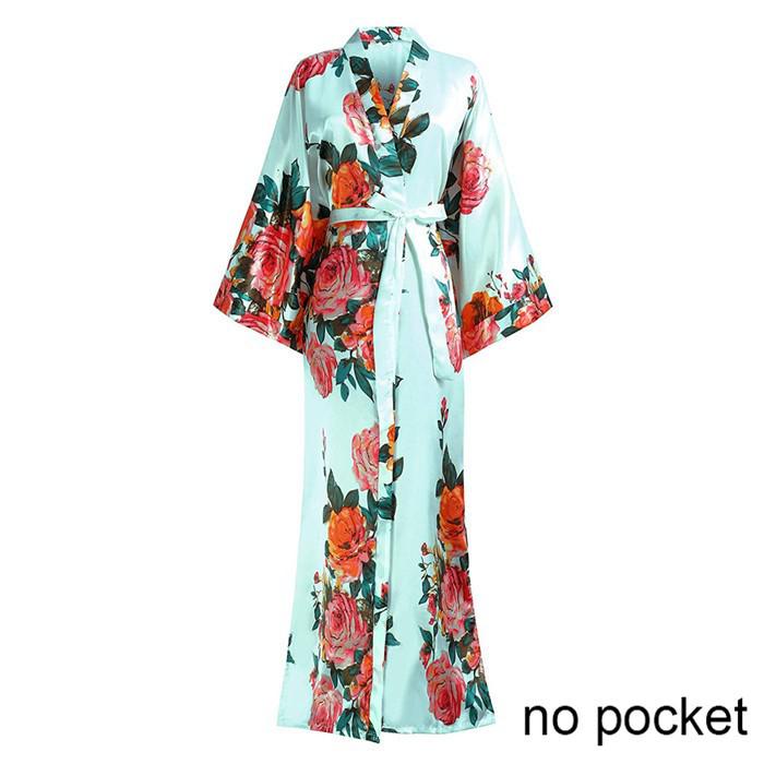 Silky Satin Women Robe Solid Color Kimono Bathrobes Home Dressing Gown Short Nightgown Summer V-Neck Sleepwear Lingerie
