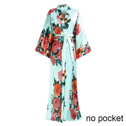 Silky Satin Women Robe Solid Color Kimono Bathrobes Home Dressing Gown Short Nightgown Summer V-Neck Sleepwear Lingerie