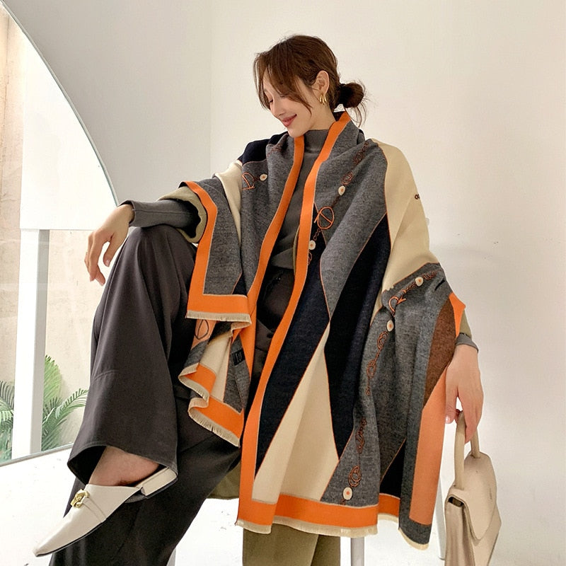 Damen  Winter Kaschmirschal Design, Warme Pashmina Decke