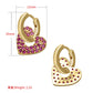 1 stück CZ kristall kleine creolen Exquisite Gold Farbe Stern-Herz, nette Damen Ohrringe für Geschenke