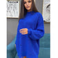 Damen Rollkragen-Strickpullover, Figurbetontes Pulloverkleid