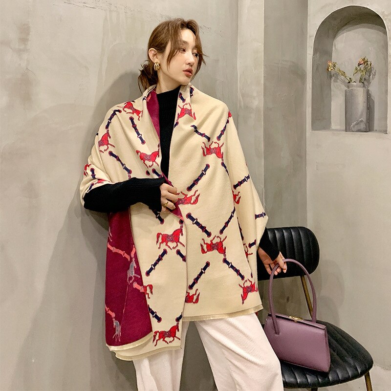 Damen  Winter Kaschmirschal Design, Warme Pashmina Decke