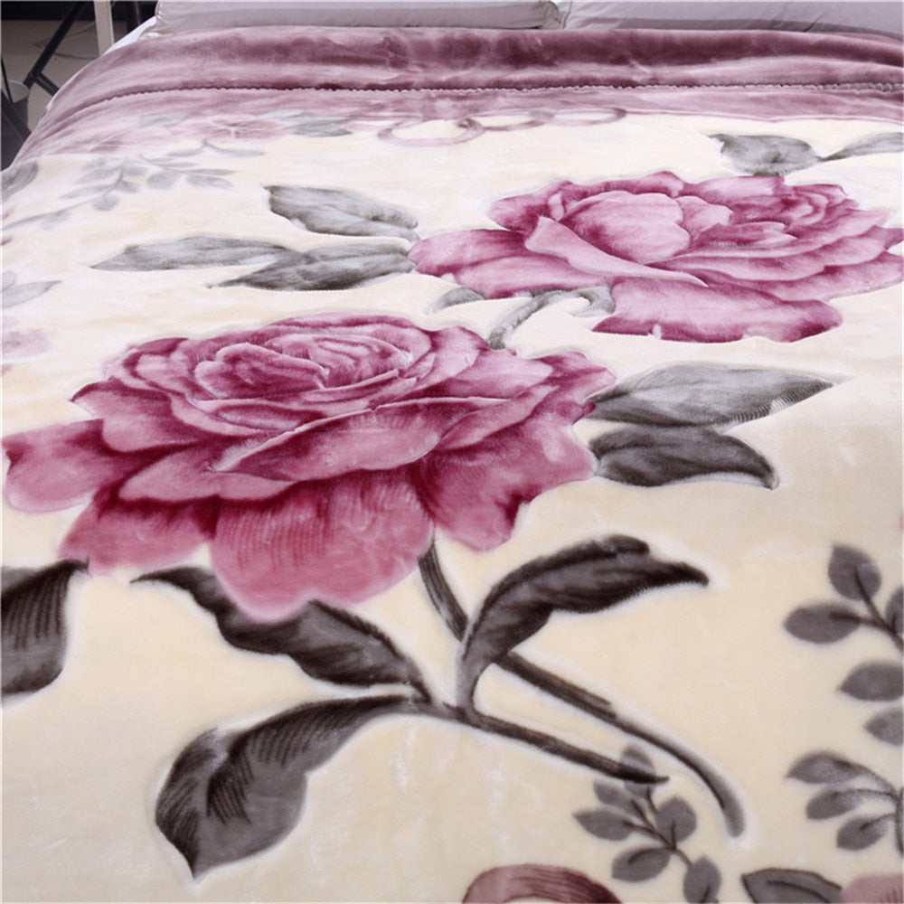 2–6 Kilogramm dicke, warme, flauschige, superweiche Rascheldecken, doppellagige Winter-Nerzdecke, fette Quilts, einzelne Decke in doppelter Größe