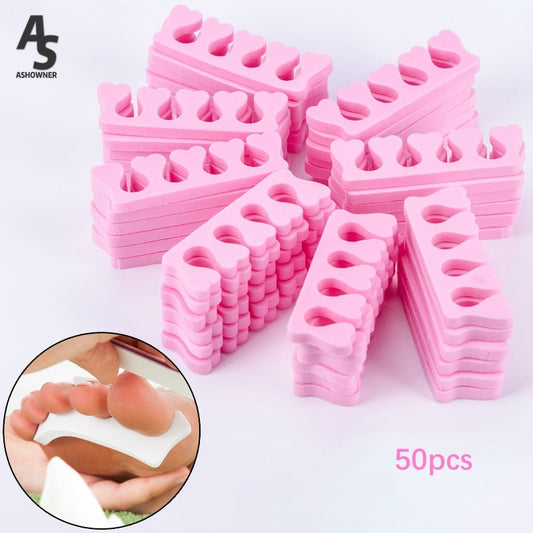 50pcs/Pack Nail Art Zehentrenner Füße Schwamm Finger Trenner Soft Gel