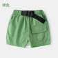 Sommer 3-10 Jahre Baumwolle Marineblau Jungen Kurzhose mit Ledergürtel
