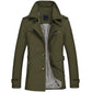 Herren Business Jacke, Lange Baumwolle Windjacke